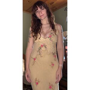 🎉LAST CHANCE🎉 FREE PEOPLE Meet Again Midi Dress / Biege